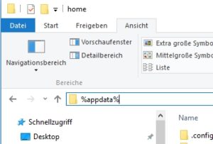 AppData-Ordner unter Windows 10 öffnen