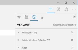Microsoft Edge Verlauf löschen